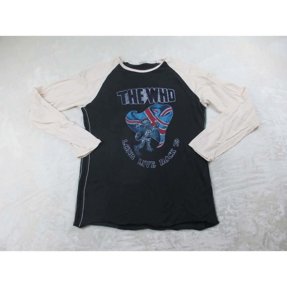 VINTAGE The Who Shirt Mens XL Black Madison Square Garden Long Live Rock 79*